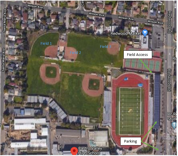 Satelite view of CVHS and fields